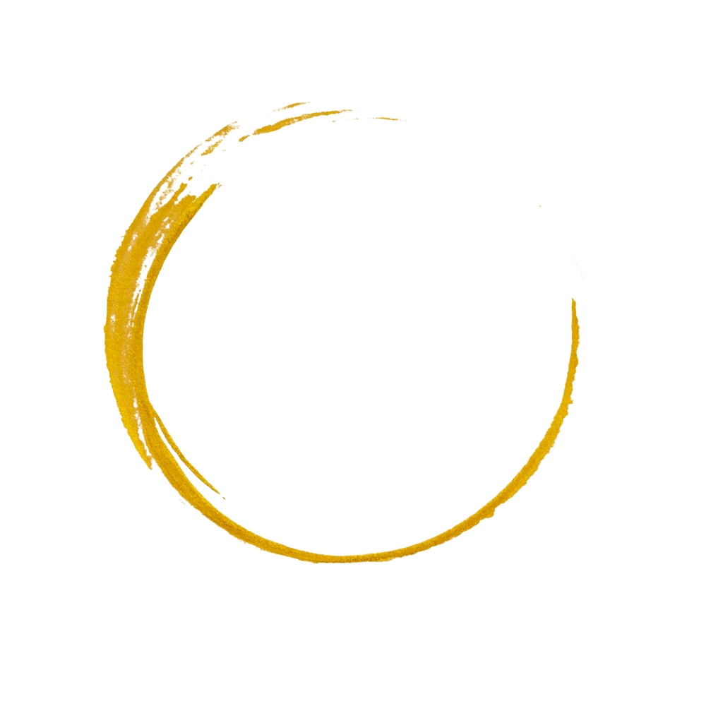 Goldener Kreisstrich als Symbol für Leichtigkeit